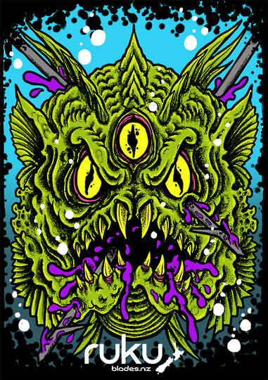 Ruku Blade Sea Monster Poster